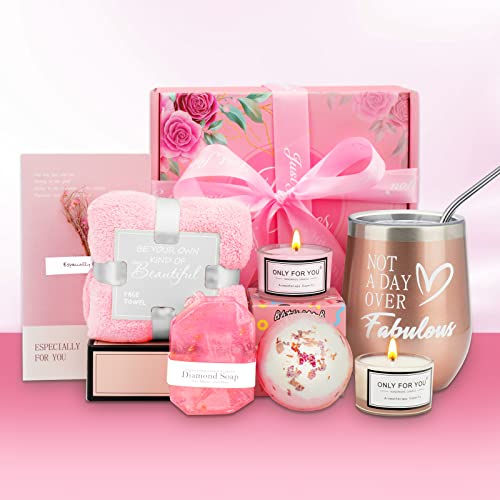 MUJUZE Wellness Geschenke für Frauen,Geschenkset Frauen Geburtstag zum Geschenk,Weinbecher Set für Freundinnen,Gifts for Women,Geschenk für Beste Freundin,Schwester,Damen,Kollegin Geschenkideen