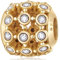 18K Gelbgold Vergoldet im Scheinwerfer Openwork Charms, Fit Pandora Gold Armband, 925 Sterling Silber klare Kristall Gelbvergoldet Bead, Geschenk für Frau/Tante/Nichte/Cousin