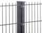 Doppelstabmattenzaun 656 | Komplettset | Konfigurierbar | 0,63m-2,03m| 2,5m-50m | Anthrazit/Moosgrün | Pfosten mit Abdeckleiste? Höhe 1,63m | Länge 20m Anthrazit