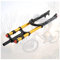 DH Downhill Mountainbike Federgabel 26 27.5 29 Zoll MTB Gabel Federweg 130mm Luftgabel Zugstufe Einstellen Gerade Doppelt Geschultert Vorderradgabel Mit Lockout (Color : Gold, Size : 27.5'')