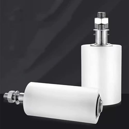 2 ruedas de nailon, rueda con rodamientos de bolas, ruedas giratorias, rueda de nailon pesado, polea para puerta corredera, rueda guía de nailon, ruedas de guía de suelo, 30 x 40 mm