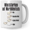 Tasse Windstärken auf Norddeutsch Kaffee-Tasse Schaf Geschenkidee für Norddeutsche Norddeutschland Meer Nordsee Ostsee Kaffeebecher (Weiß/Weiß)