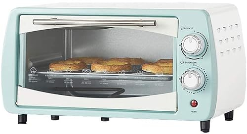 Mini horno de 10L Temperatura ajustable 0-230 ℃ y temporizador de 60 minutos Control de temperatura independiente Horno doméstico Horno eléctrico Hornear pasteles y pan Multifunción Automático con