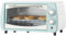 Mini horno de 10L Temperatura ajustable 0-230 ℃ y temporizador de 60 minutos Control de temperatura independiente Horno doméstico Horno eléctrico Hornear pasteles y pan Multifunción Automático con
