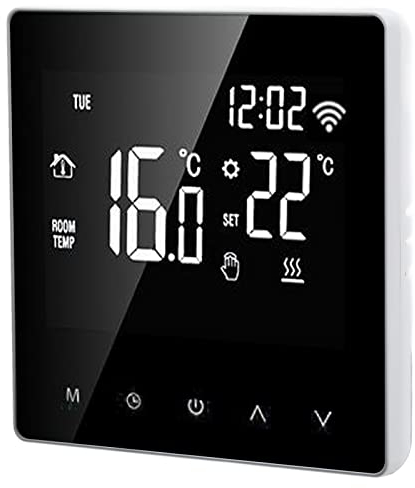 Termostato LCD Smart WIFI ME81H per Riscaldamento a Pavimento Elettrico e Caldaia a Gas AC230V (pulsante bianco posteriore bianco 16A)