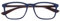 OPULIZE Max Lesebrille - Klassische große rechteckige Fassung - Brille in mattem Marineblau mit kastanienbraunen Bügeln - Herren Damen - R78-3 - +1,00