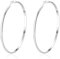 HUABOLA CALYN 927 Sterling Silber Ohrringe Creolen, Dünne Große Creolen Ohrringe Silber, Hypoallergen Creolen Ohrringe Silber für Damen