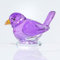 Qianwei Lila Kristall Vogel Figur Sammlerstück – Handgemachte Glas Tiere Figuren Kristall Büro Schreibtisch Tisch Home Decor Briefbeschwerer
