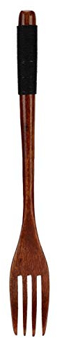 HOKZYHOUSE Fourchette en bois réutilisable, 1 pièce, 22,5 cm, naturel, durable