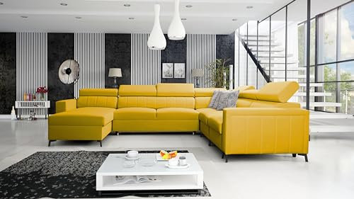 IM SOFA XXL Ecksofa Großes Wohnzimmer Wohnlandschaft Baltic VII Links/rechts Farbe wählbar TOP Qualität