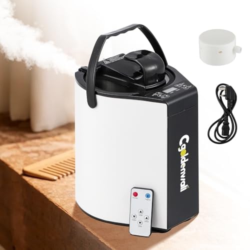 CGOLDENWALL Portátil Sauna de Vapor Hogar 3L, Generador de Vapor para Personal Spa, Olla de Vapor de Sauna con Control Remoto, Adecuado para Tienda Sauna, Desintoxicación