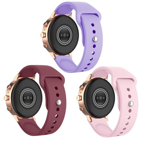 Band für Fossil Gen 6 Women Hybrid Watch Armband [3 Stück], Silikon Unifarben Armbänder mit Fossil Gen 6 Women Hybrid Watch Armbänder für Damen Herren Armband für Fossil Gen 6 Women Hybrid Watch (B)