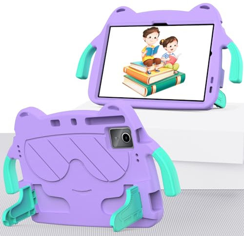 Funda para niños Xiaomi Redmi Pad SE de 11 pulgadas (2023), ligera EVA A+PC, funda protectora a prueba de golpes, con asa + correa para el hombro (morado)