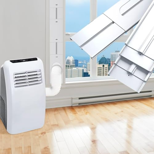YANGUN 4PCS Kit de Plaque Fenêtre Climatiseur Mobile pour diamètre 13/15cm, Kit de ventilation de fenêtre pour climatiseur portable, Pare-Brise de climatiseur de Plaque de kit