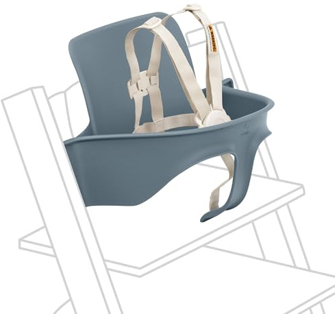 Stokke Tripp Trapp Baby Set 2, Fjord Blue - Ages 6-36 Months - Convert The Tripp Trapp Chair into a Comfortable High Chair - Includes Stokke Harness 2
