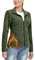 Soneven Fleecejacke Damen, Damen Fleece Jacke Langärmlig Leicht Full Zip Sweatjacke Warm Winter für Wandern Outdoor Running Ski,Waldgrün,L