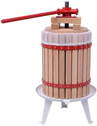 CIADAZ Frukt- och vinpress 18 l, juicepress, fruktkvarn, äppelpress, hydropress, frukthackare