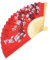 RORPOIR 0.5x0.9m Wooden Hand Fan Chinese Traditional Paper Fan Asian Wall Decor Wedding Event