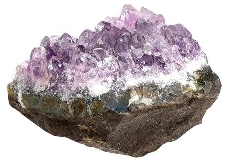 TNSLAND Amethyst Druse Natürliche Heilsteine Cluster Bergkristall Amethyst Stein Edelsteine Groß Kristalle Unregelmäßige Geodenhöhlen Drusensegment Rohsteine Reiki Heilung Kristall Deko 50-60g