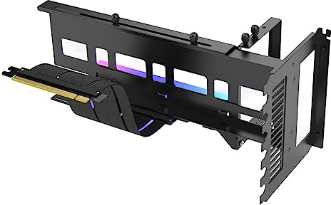 SHOOYIO PCIe X16 Grafikkarte Vertikale Halterung GPU Halter PCI-E 16x Adapter Verlängerungskabel GPU Lenkhalterung