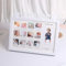 UUE 26 x 33 cm Baby Bilderrahmen Mein erstes Jahr, Bildergalerie, bilderrahmen für kinderbilder, Fotogalerie mit 12 Foto-Ausschnitten für Fotos 4X4 cm und 1 Foto 8X12.5 cm, Weiß Fotorahmen