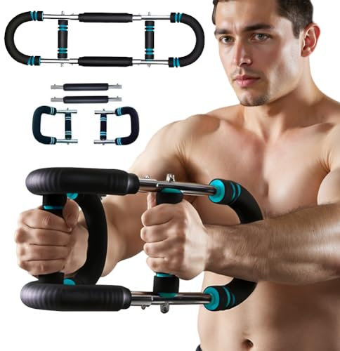 Shaker Twister Arm Trainer,110-130lb Strength Training Equipment for Men,Chest Exerciser,Portable Forearm Trainer,Home Gym Fitness Equipment for Full Body Workout,Bicep & Back Muscle Training Tool.