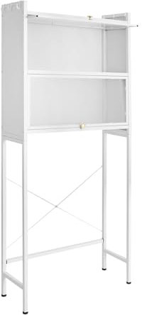 Treeisland Armario para lavadora, 70 x 25 x 167 cm, armario de baño independiente, armario alto, color blanco
