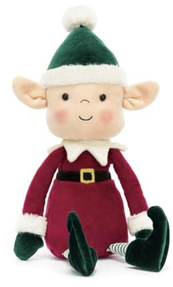 Red Velvet Eldo Elf Plush Toy by Jellycat