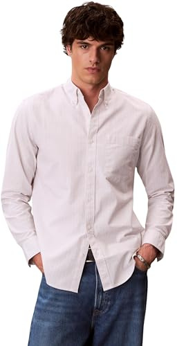 Calvin Klein Herren Ls Yd Stripe Oxford Classic Shir Lv04rf100g Andere Hemden