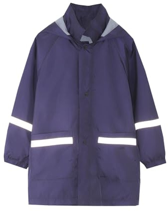 Générique Imperméable Respirant Garçons Filles Cape De Pluie Enfant Unisexe Léger Vestes Pliable Portable poncho d'école long pais et pour Velo Randonnée Bivouac Camping