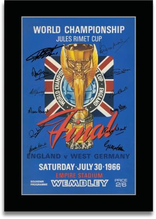 HWC Trading England 1966 World Cup Final Programme Printed Memorabilia Signed Autograph Poster for Football Fans and Supporters (ID-003067) - A4 Print Only