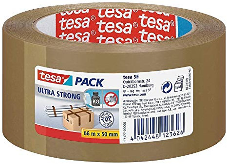 Tesa Tesapack Ultra-Strong 57177-00 18 Professional Mega Sparpaket, Braun, 66 m: 50 mm