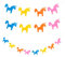 Oblique Unique® Einhorn Girlande Unicorn Banner bunt aus echtem Filz 2m - Kinder Geburtstag Party Deko