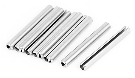 Aexit 10Stk. Stifte M5x45mm 304 Edelstahl Hohlsplinte Spannstifte Holzstifte Spannhülse Befestiger