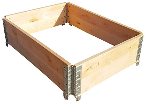 DTZ Palettenrahmen Aufsatzrahmen Hochbeet Gartenbeet Stapelrahmen (80x60x20 cm)