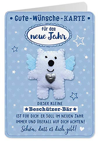 Sheepworld - 90485 - Klappkarte, mit Umschlag, Gute Wünsche Karte, Nr. 42, Für das neue Jahr