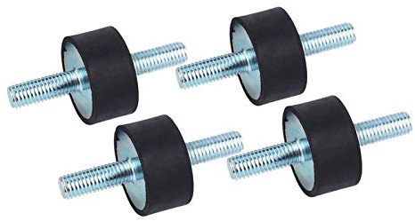 Anti Vibration Rubber Mounts, Heavy Duty Noise Reduction Shock Absorption Vibration Isolators with Double Screw Studs M8 30x15mm for Industrial Machinery Air Compressors Home Workshops