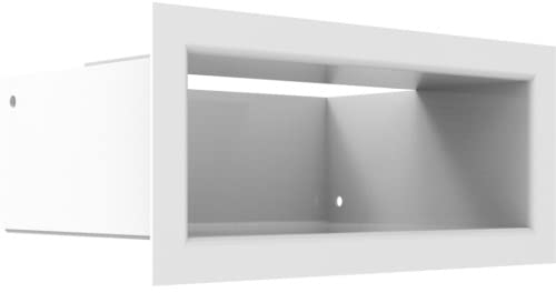 Kamin Luftgitter Lüftungsgitter 4 Farben 9x60 cm Luftleiste Warmluftgitter Kamin Ofen Farbe Weiss