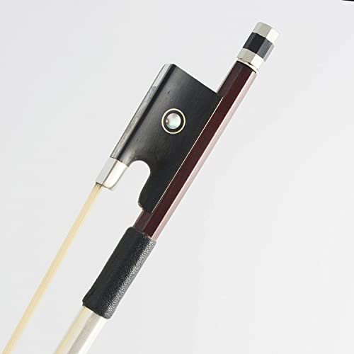 VINGOBOW Brasilien Holz Geigenbogen Geigen Geigenbogen (4/4) Größe74.5 cm Ebenholz Frosch gut ausbalanciert süßer Klang natürliches Pferdehaar