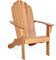 COSTWAY Adirondack Stuhl, Gartenstuhl aus Akazienholz, Gartensessel, Adirondack Chair für Garten, Terrasse, 160 kg Tragfähigkeit (Natur)
