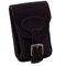 MIKA 28060522 - Gürteltasche S aus Echt Leder/Sattelleder mit unterteiltem Hauptfach und 2 Gürtelschlaufen, Hüfttasche im Hochformat, Belt Pouch in Dunkelbraun, Taillentasche ca. 12,5 x 6 x 9 cm