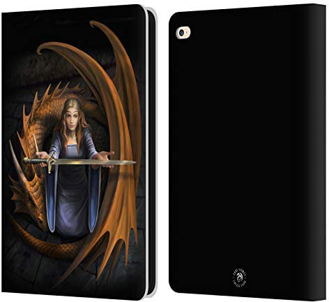 Head Case Designs Offizielle Anne Stokes Die Wahrheit Drachen 5 Leder-Wallet-Hülle Kompatibel mit Apple iPad Air 2 (2014)