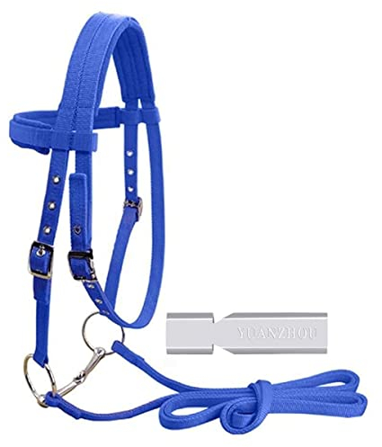 LJQ 2.8m Halfter Für Pferde Mit Strick,Halfter Mit Strick,Blue-M