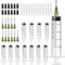 12PCS Spritze 20ml, Plastik Spritzen mit Kappe und Nadeln, Kleine Plastikspritze, Dosierspritze für Wissenschaftliche Labors Industrielle Tierfütterung