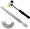 VPMeetx Ring Sizer Measuring Tool with Jewelers Rubber Hammer Mallet Finger Size Measuring US Sizes 0-15 Steel Ring Mandrel for Man Women Jewelry Making