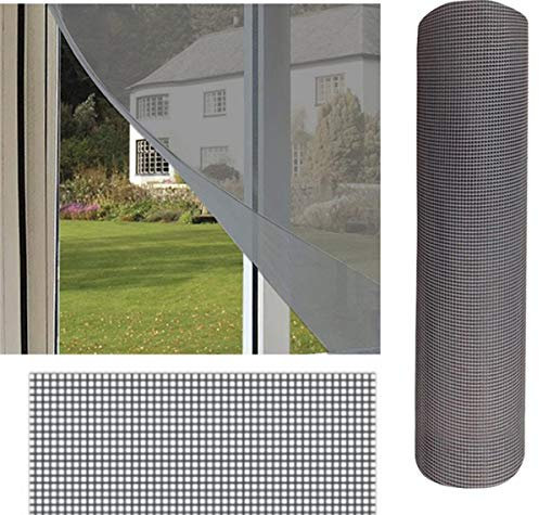 Mosquitera Ventana y Puertas | Pantalla Para Insectos. Protección Ventana y Puertas con Malla Mosquitera de Fibra de Vidrio (0,60 x 3 Metros, GRIS)