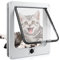 Sailnovo Katzenklappe Hundeklappe 4 Wege Facile-Verschluss für Katzen und kleine Hunde, Installieren Leicht mit Teleskoprahmen, Cat Flap Klappe Hundetür Katzentür Haustierklappe 23.5 * 27 * 5,5 cm