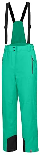 Mapamyumco Damen Snow Ski Latzhose Bergsteigerhose Wasserdicht Winddicht Isolierte Skihose Abnehmbar Grün XL