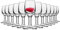 Alcohol Cage Likörgläser 35 ml - 12 Stück Schnapsgläser Set - Shot Gläser Spülmaschinenfest - Pinnchen Gläser für Tequila, Wodka - Hoher Stiel