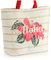 com-four® Strandtasche - Damen-Shopper zum Einkaufen - moderne Pooltasche für Strandutensilien - Schultertasche für den Strand (beige - Aloha)